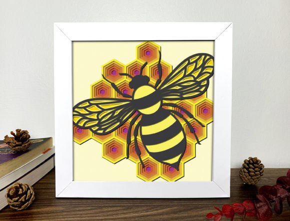 3D Bee Shadow Box SVG: A Creative Digital Craft Project for All