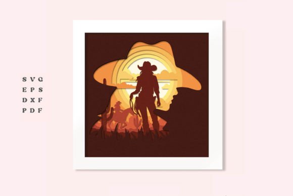 3D Cowgirl Shadowbox SVG: A Versatile Design for Creative Expression and Home Decor