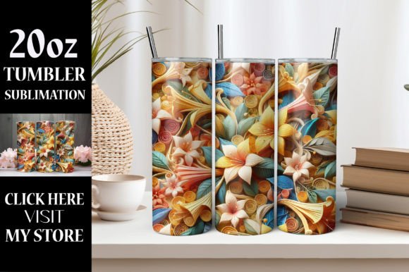 3D Flower Tumbler Wrap Sublimation: A Creative Customization Option for 20oz Tumblers