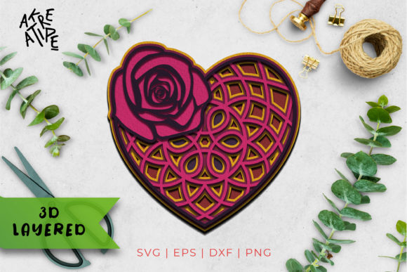 3D Layered Love Mandala: A Versatile Design for Meaningful Creations