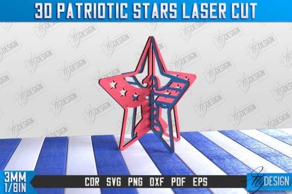 3D Patriotic Stand American Symbol: A Versatile Decorative Design for Creative Projects