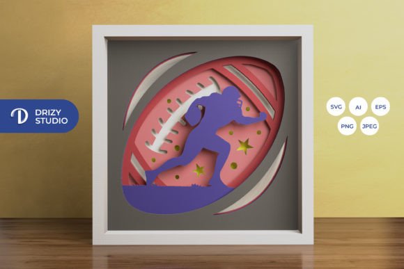 American Football Player 3D Shadow Box: A Strategic Creative Tool for Impactful Projects