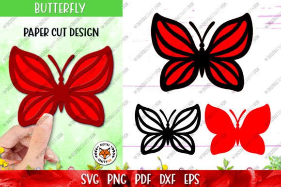 Butterfly SVG, 3D Butterfly Paper Cut for Creative Projects