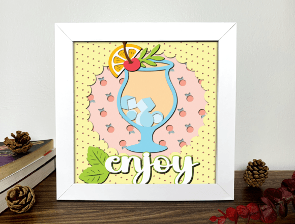 Enjoy Summer 3D Shadow Box-Alleylightbox