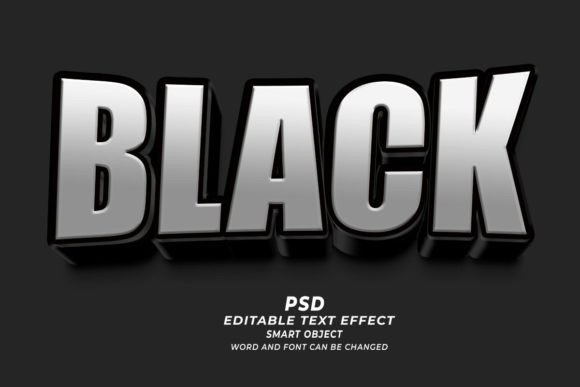 How to Use Black PSD 3D Editable Text Effect for Creative Projects
