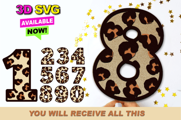 Leopard Numbers 3D SVG: A Versatile Design Resource for Creative Projects