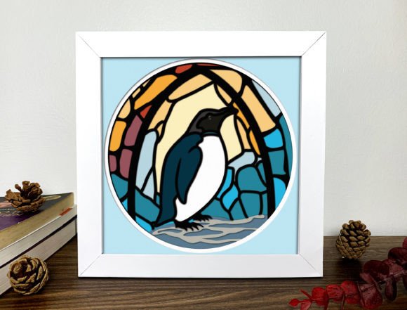 Penguin 3D Shadow Box - Alleylightbox: A Modern Creative Tool for Paper Craft Enthusiasts