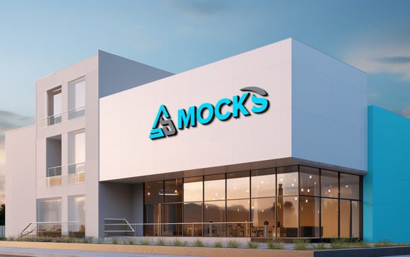 Revolutionizing Brand Presentation: The Power of 3D Realistic Logo Mockup Building Sign