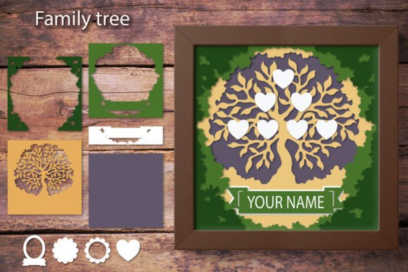 Tree of Life 3D Heart Shadow Box for Creative Projects