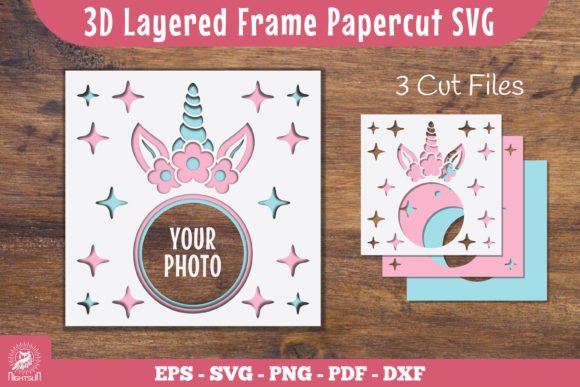Unicorn 3D Layered Frame Papercut SVG: A Creative Tool for Modern Crafters