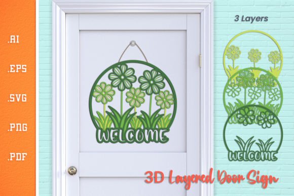 Welcome Spring Flowers 3D Door Sign: A Creative Way to Greet the Season